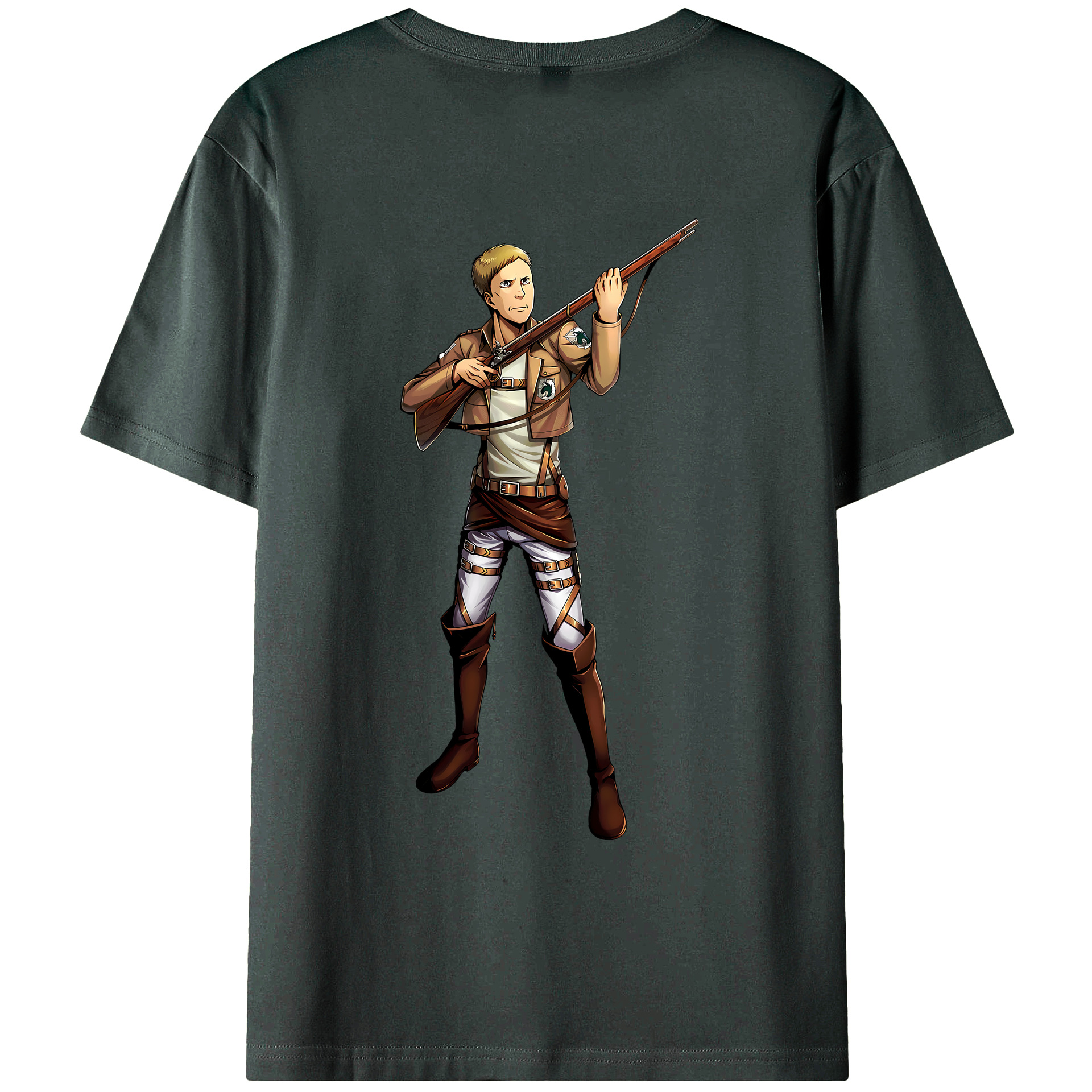 （画像用） 進撃の巨人 Attack on Titan 綿100％ メンズ半袖Tシャツ（バックプリント） 通気性